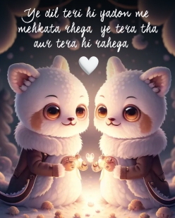 Love Quotes in hindi with cute animals 002 pre